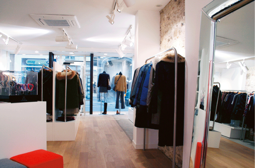 Design et aménagement d'espace pour une boutique de mode